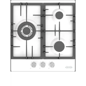 Газовая варочная панель Kanzler KM 514 W 46 см 3 конфорки цвет белый