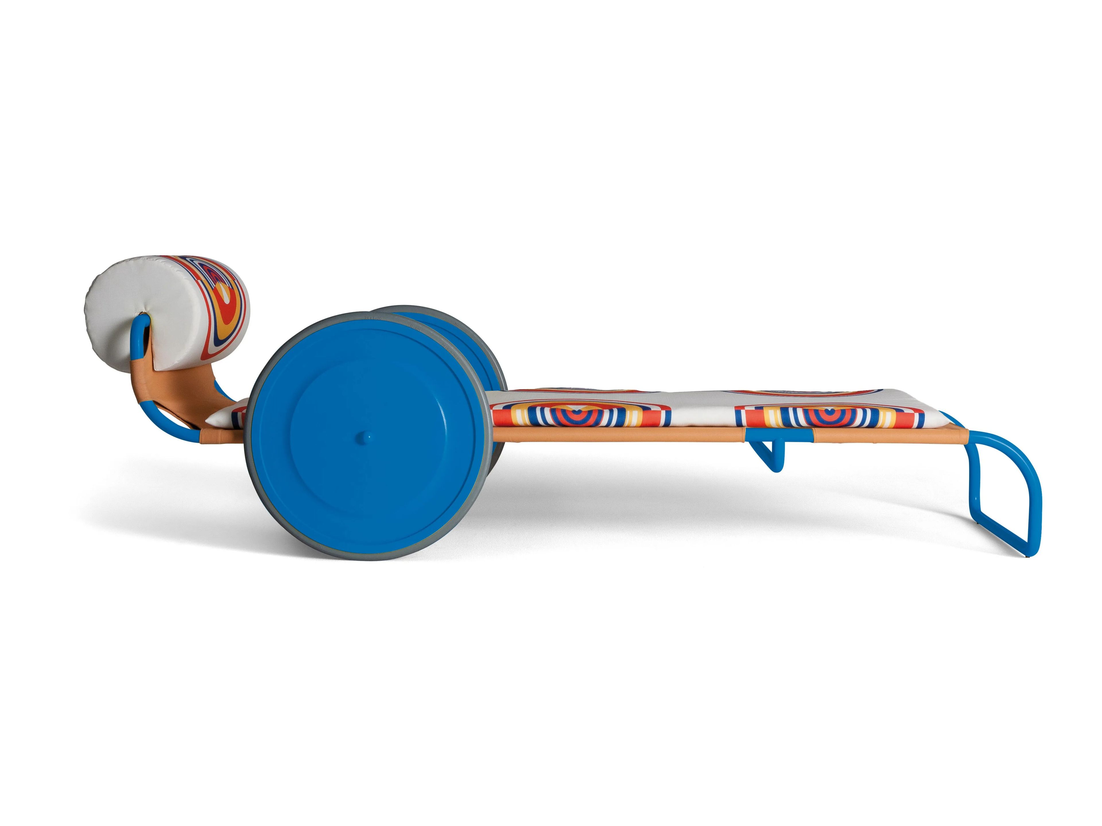 Садовая кровать из нержавеющей стали и ткани с колесами Exteta Locus Solus ARCH-00024677