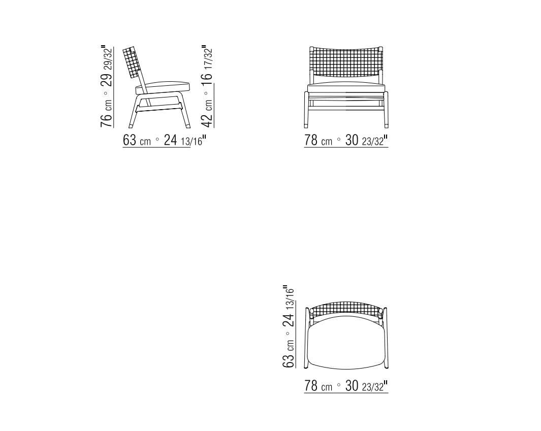 Кресло в ироко Flexform Ortigia ARCH-00047996 - Вид №4
