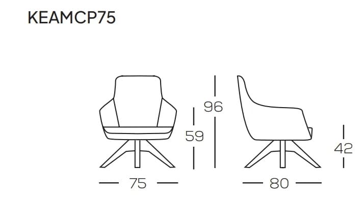 Тканевое вращающееся кресло GRUPPO FOX день Фокса ARCH-00128287 - Вид №2