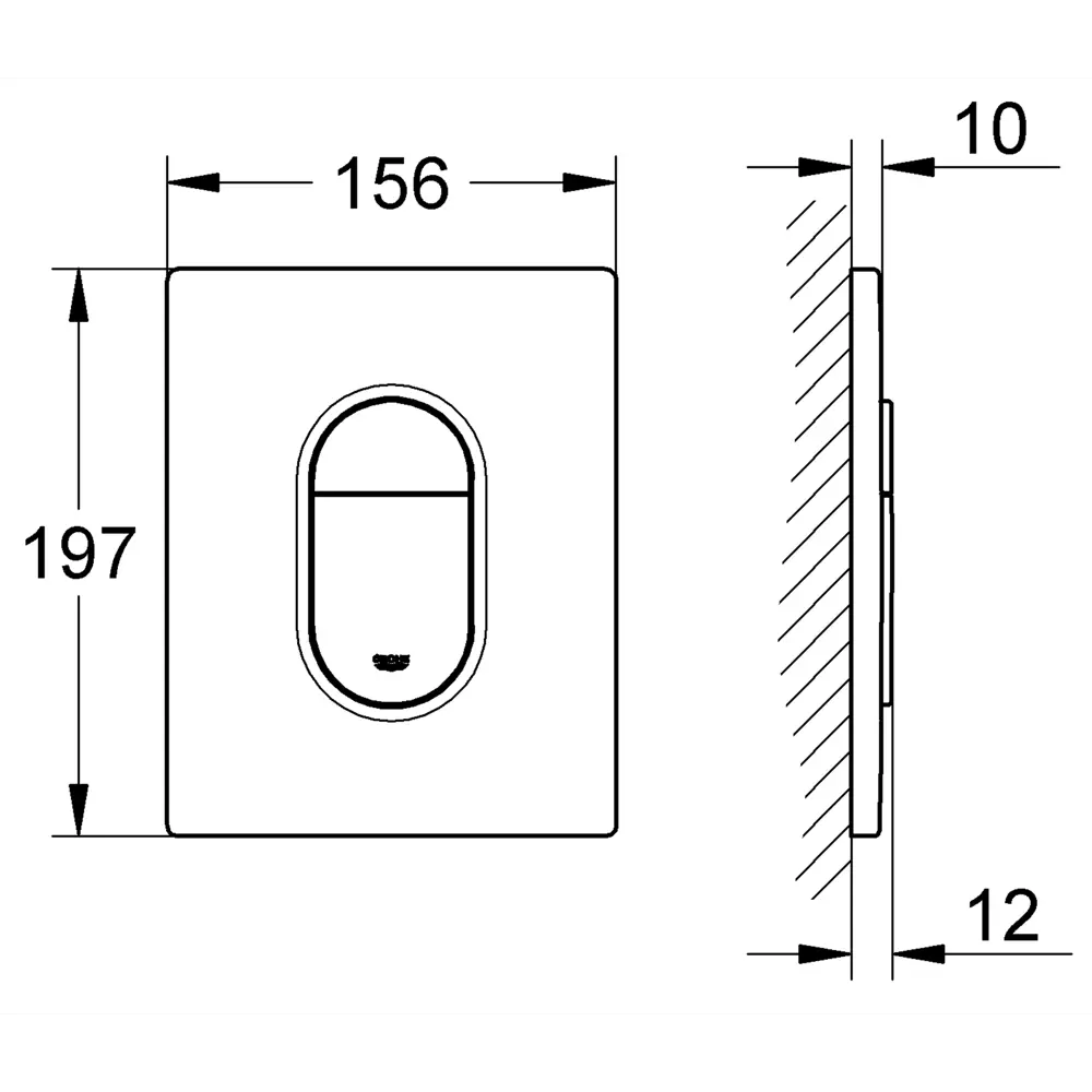 Кнопка двойного слива Grohe Novacosmo цвет хром Nova Cosmopolitan STLM-2032406 - Вид №7