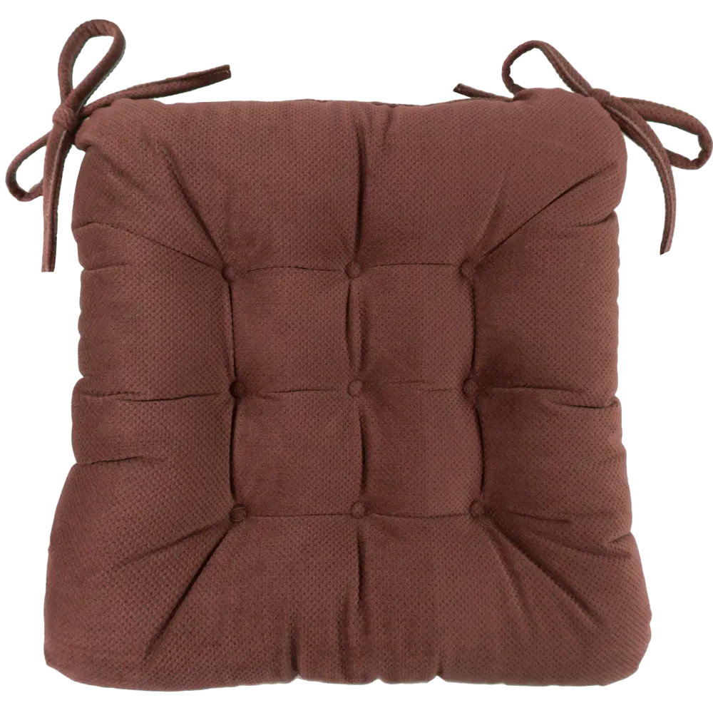 Подушка для стула Linen Way Грид 40x6x36 см полиэстер коричневый STLM-2114524