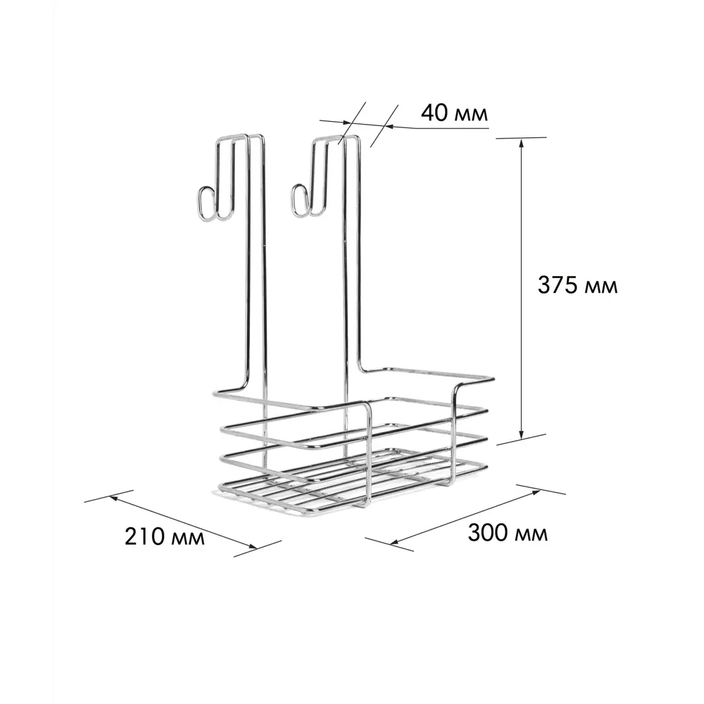 Полка для ванной комнаты 21х28х36 см цвет хром ЧМЗ Новые горизонты STLM-2155496 - Вид №7
