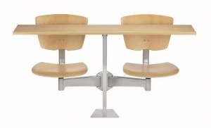 TALIN Модульный рабочий стол из МДФ со встроенными стульями