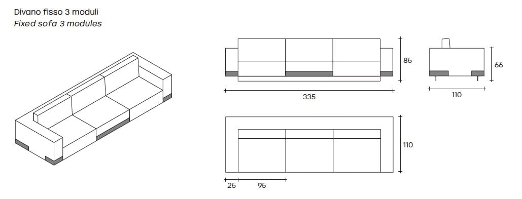 Линейный диван FIAM ITALIA CARRARA ARCH-00140908 - Вид №16