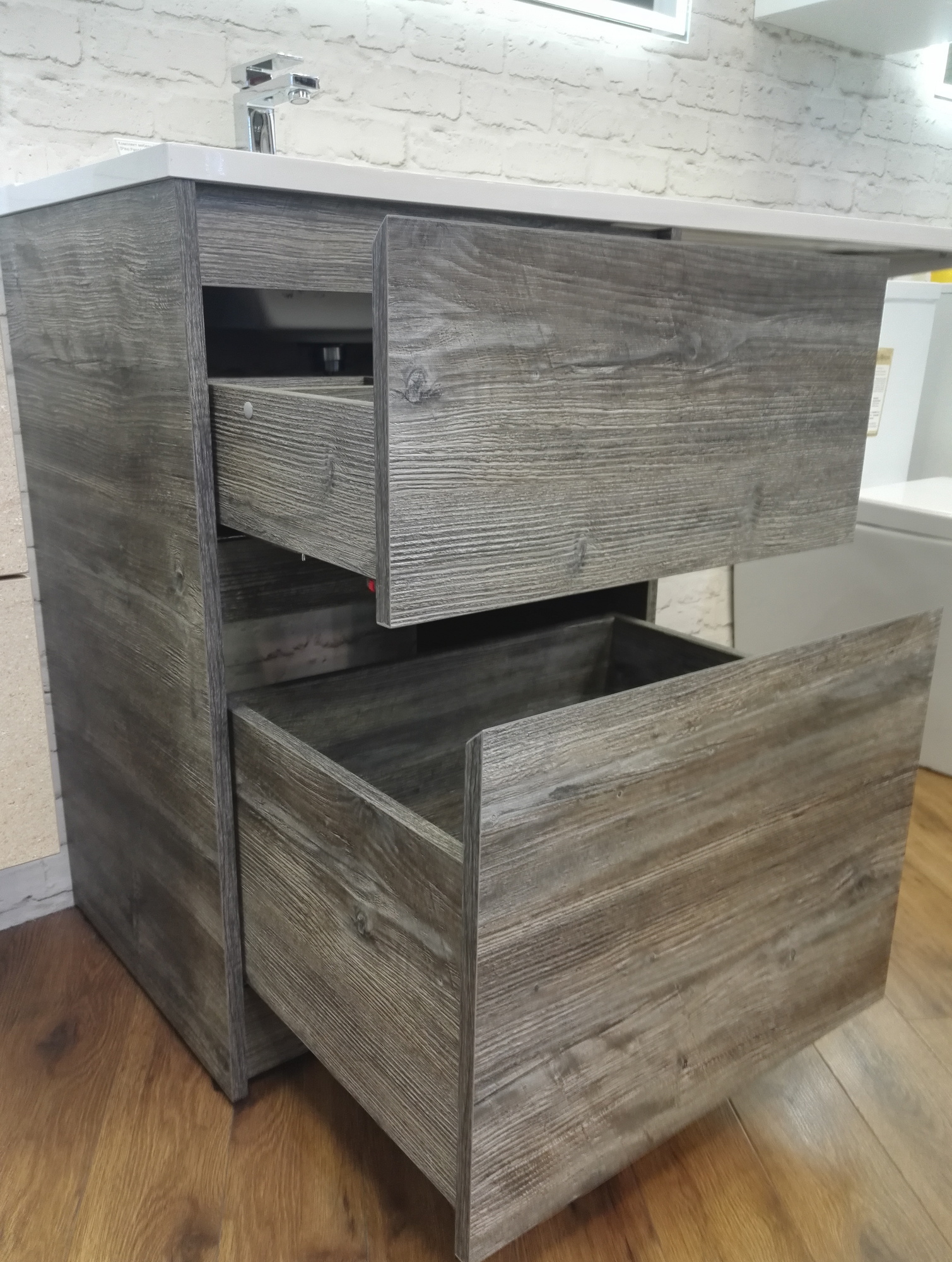 Мебель для ванной под стиральную машину BelBagno KRAFT-LVD-580/1200-2C-PIA-BO  - Вид №9