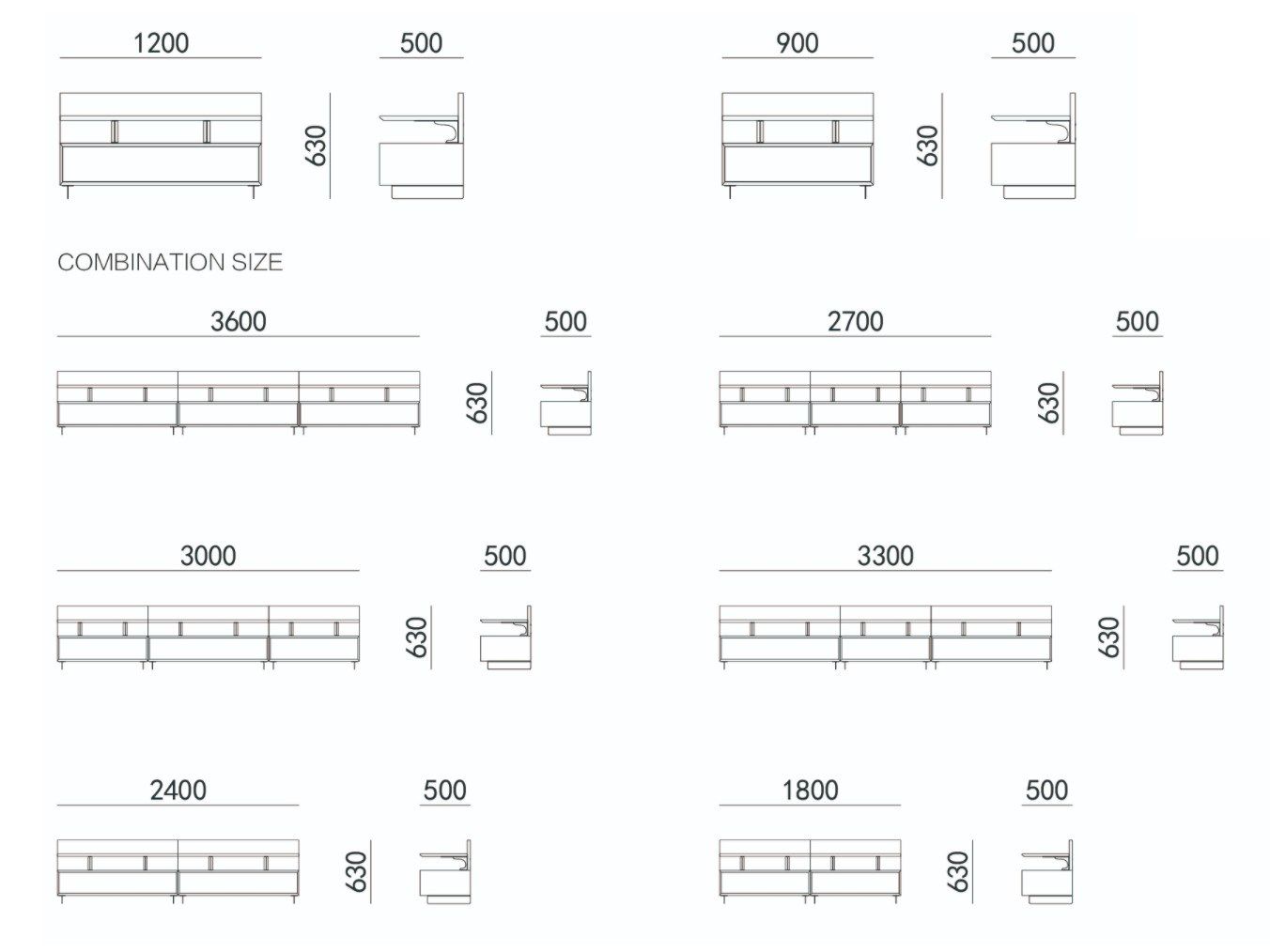 Деревянный шпон секционный низкий ТВ-шкаф HC28 maison Rhythm ARCH-00045224 - Вид №3