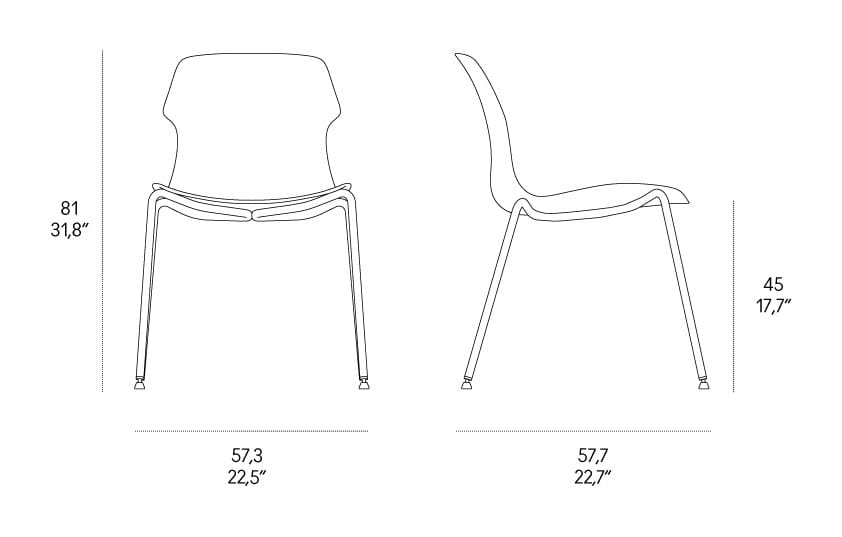 Штабелируемый стул из полипропилена с хромированными ножками Casamania & Horm стерео ARCH-00062386 - Вид №6