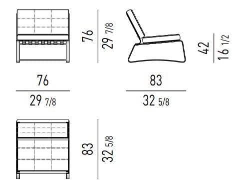 Кожаное кресло для саней capitonné Minotti DELAUNAY QUILT ARCH-00077285 - Вид №3
