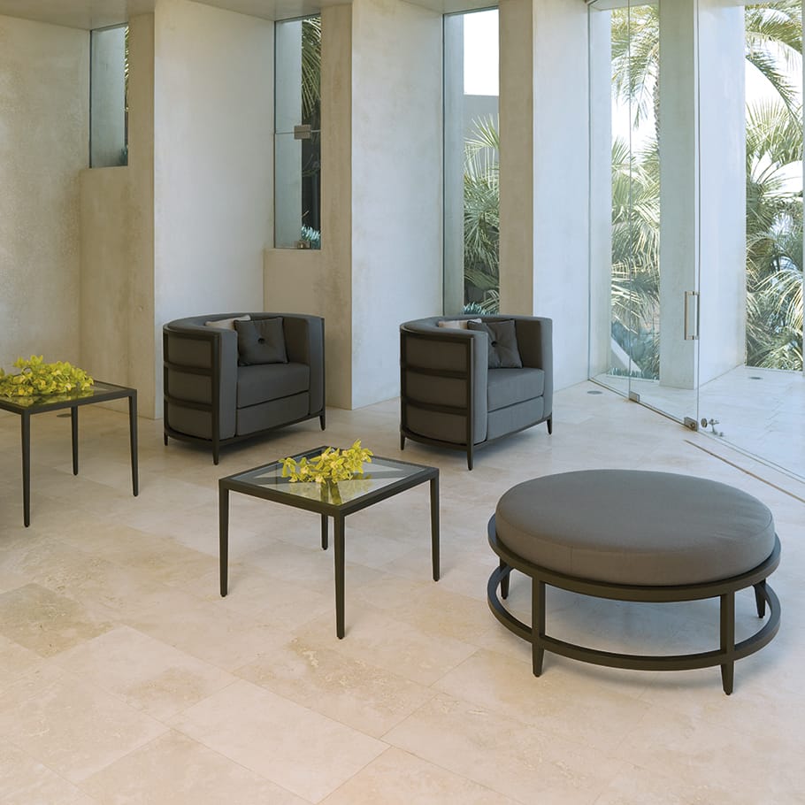 Квадратный стол из алюминия и стекла JANUS et Cie Azimuth ARCH-00127474 - Вид №2