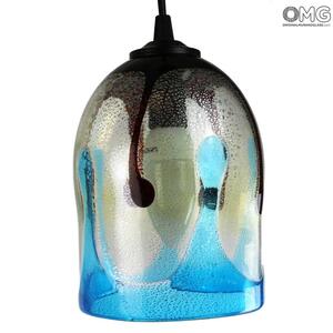 4281 ORIGINALMURANOGLASS Голубой потолочный светильник Восход - муранское стекло OMG 12 см