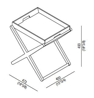 Деревянный журнальный столик с подносом Agape X ARCH-00143619 - Вид №3