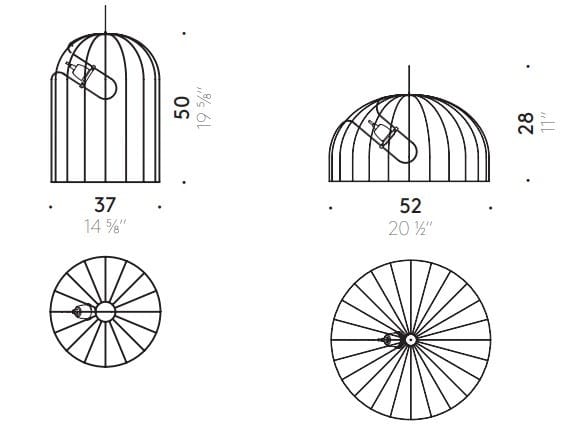 Порошковое покрытие стальной светодиодный подвесной светильник DE PADOVA Mogura ARCH-00016222 - Вид №2