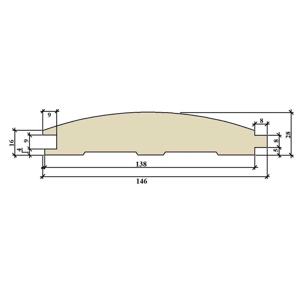 Блок-хаус хвоя 28x146x3000 мм сорт Норма 1.31 м² Santreyd STLM-2180216 - Вид №2