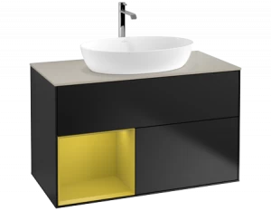 Villeroy&Boch Тумба под раковину Прямоугольная версия F773HEPD Finion Black Matt Lacquer