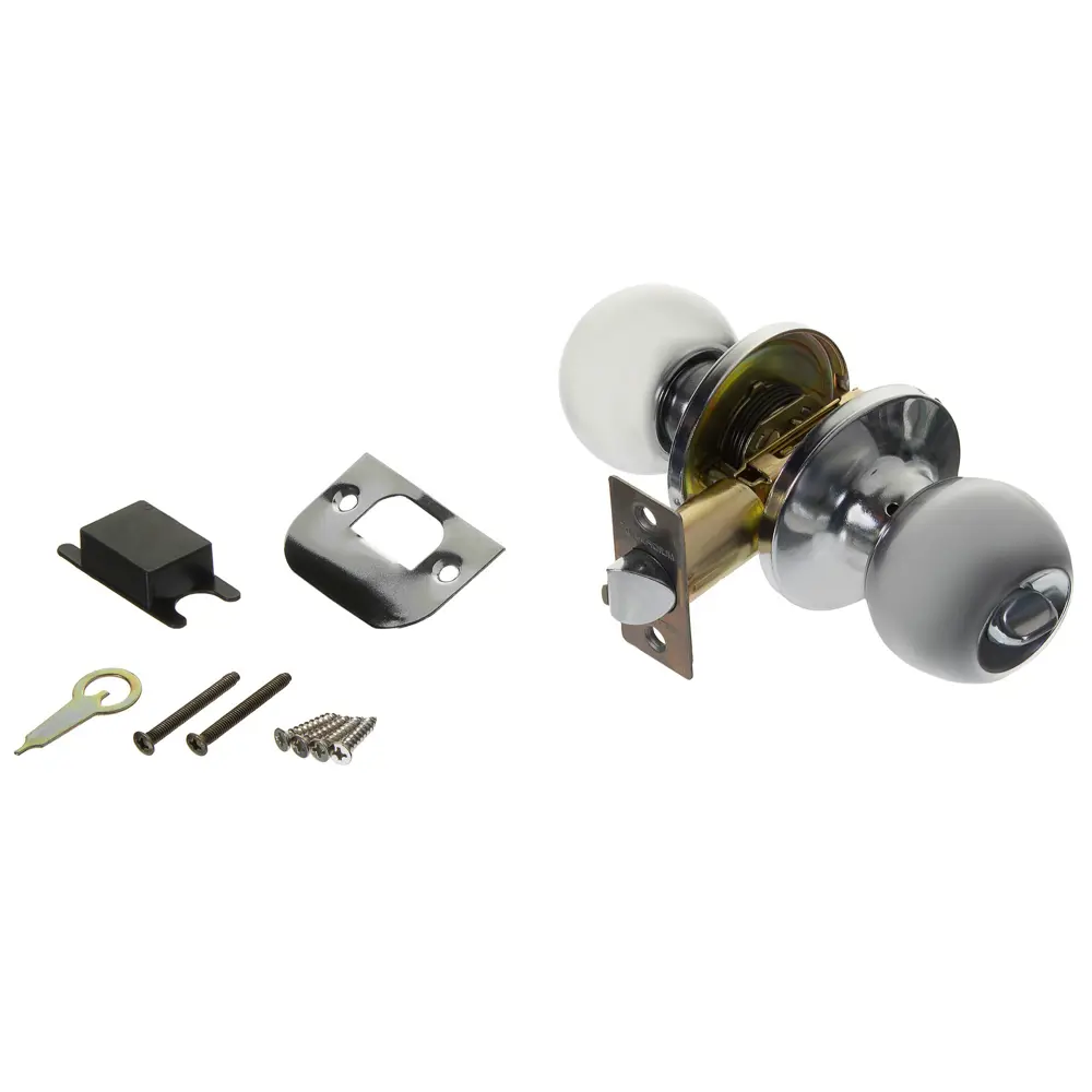 Ручка-кноб 607 CP ET CP, с ключом, цвет глянцевый хром PALLADIUM STLM-2125736 - Вид №1