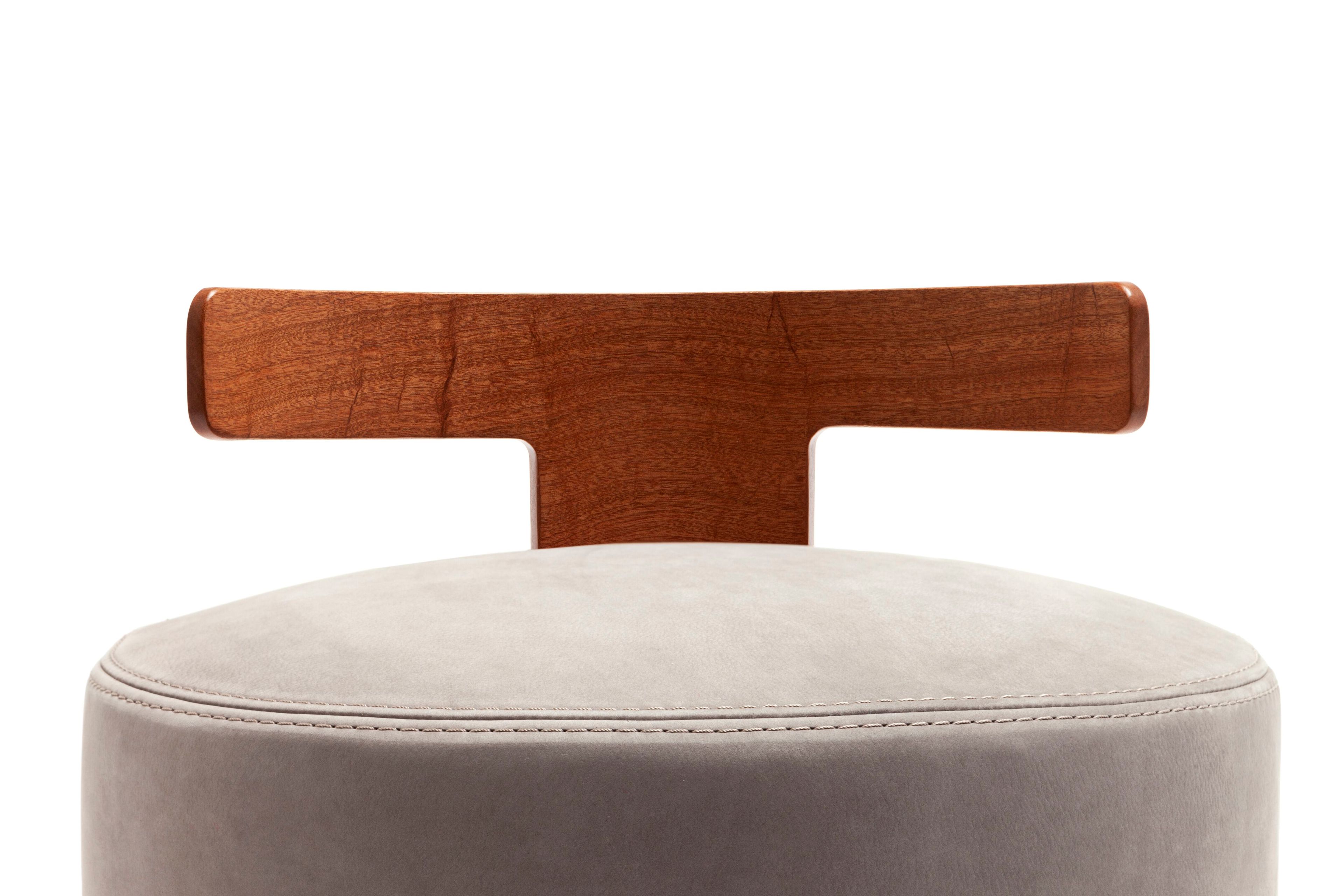 Круглый кожаный садовый пуфик Exteta Levante ARCH-00056123 - Вид №6