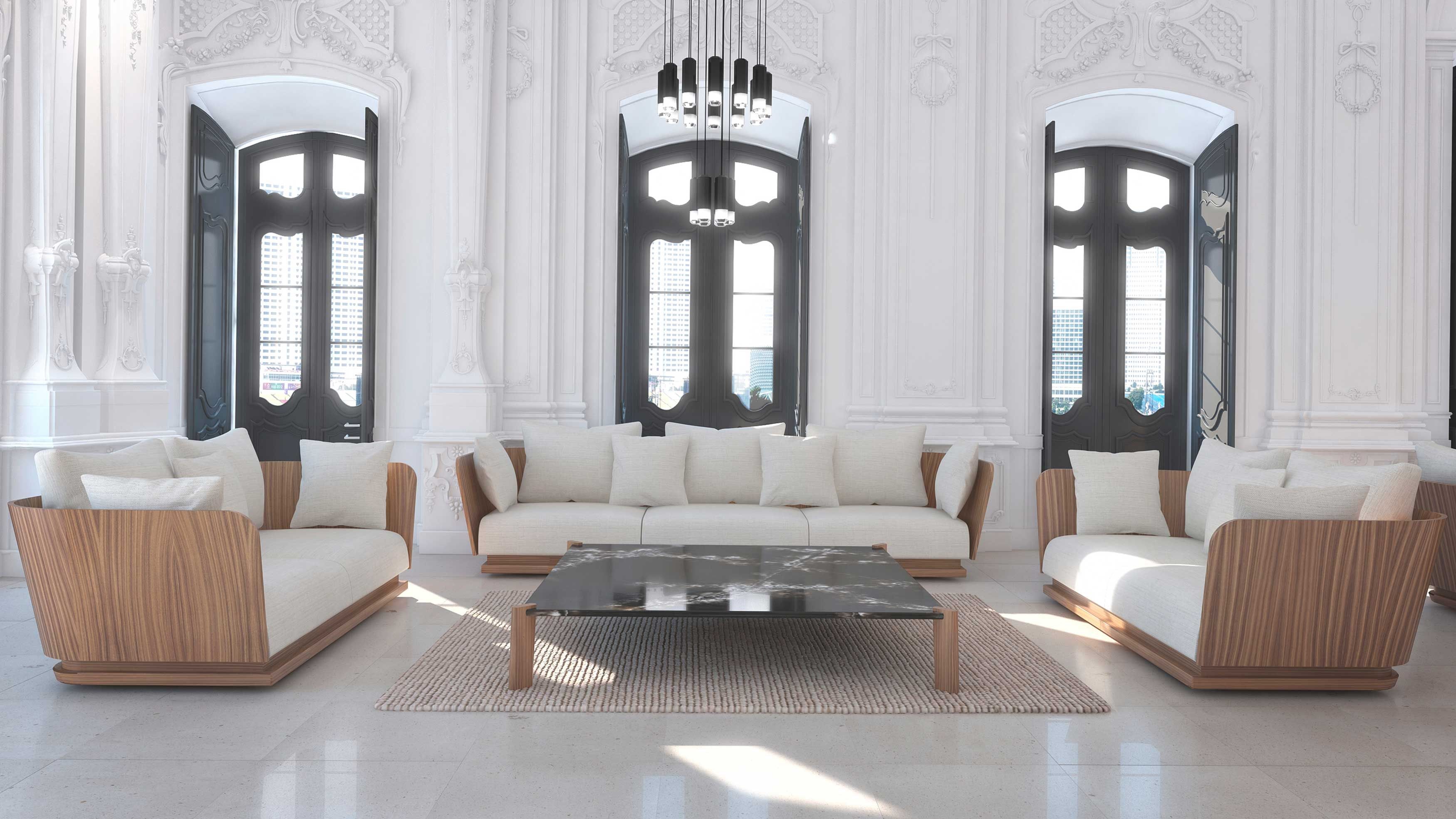 3-местный тканевый диван Punt Amor Cortese ARCH-00031696 - Вид №4