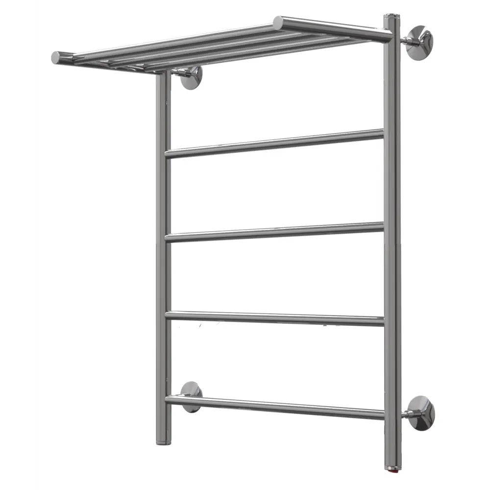 Полотенцесушитель электрический Арго Орион 500x600 мм 70 Вт с полкой лесенка цвет хром STLM-2186699 - Вид №1