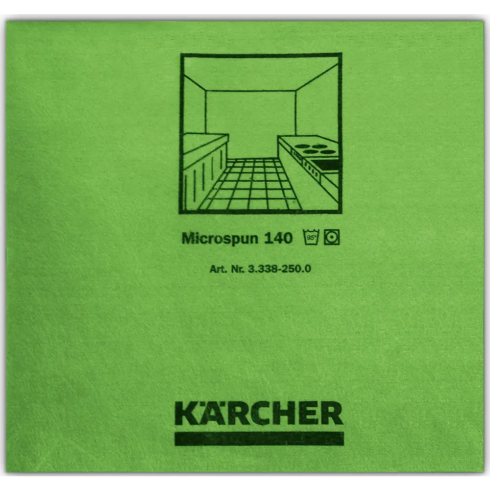 Салфетка для уборки Karcher Microspun микроволокно цвет зеленый 10 шт. 86866148 STLM-2121806 Santreyd 