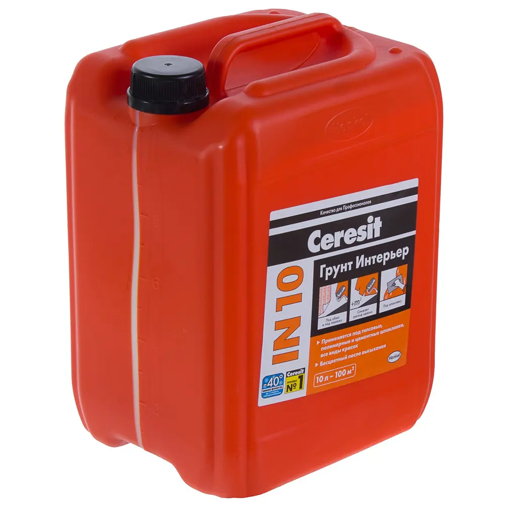 Грунт интерьерный IN-10 зимний 10 л ЦЕРЕЗИТ STLM-2180188 - Вид №1