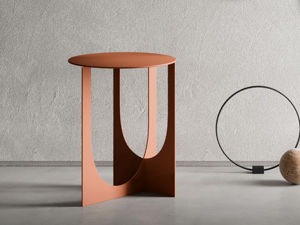 Круглый журнальный столик из листового металла Santalucia Mobili Homy ARCH-00099948 - Вид №1