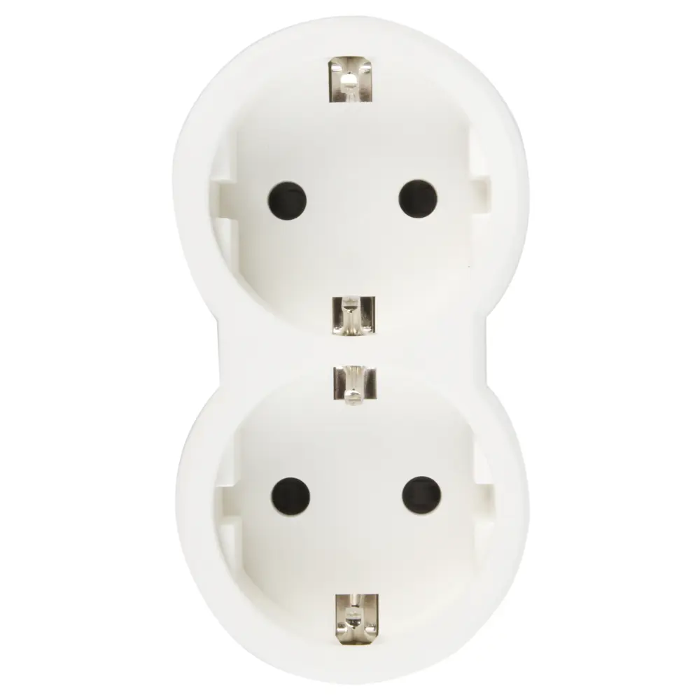 Разветвитель Legrand 2 розетки с заземлением 16 А цвет белый STLM-2150121