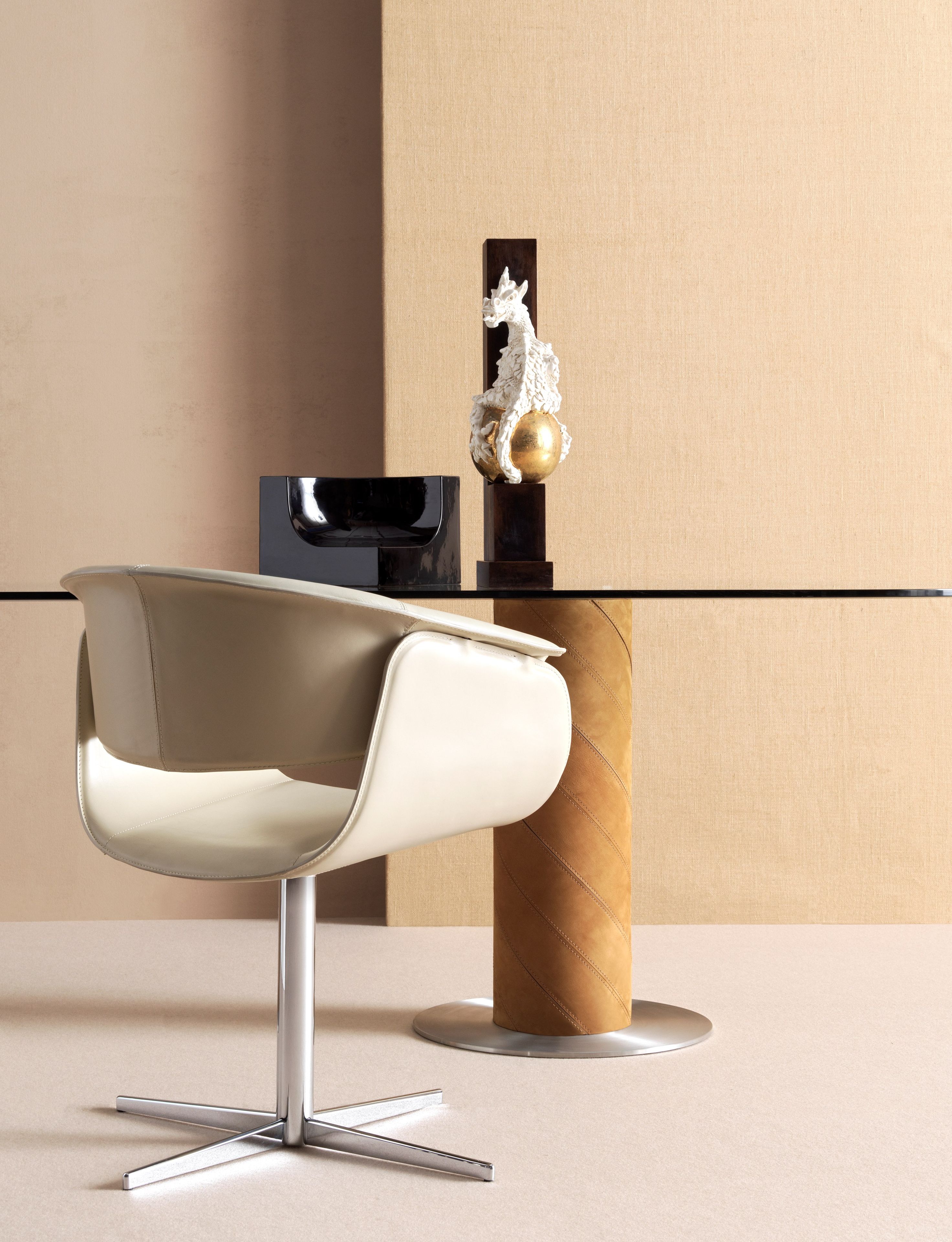 Кожаный стул с подлокотниками Fasem Airlux ARCH-00144525 - Вид №1