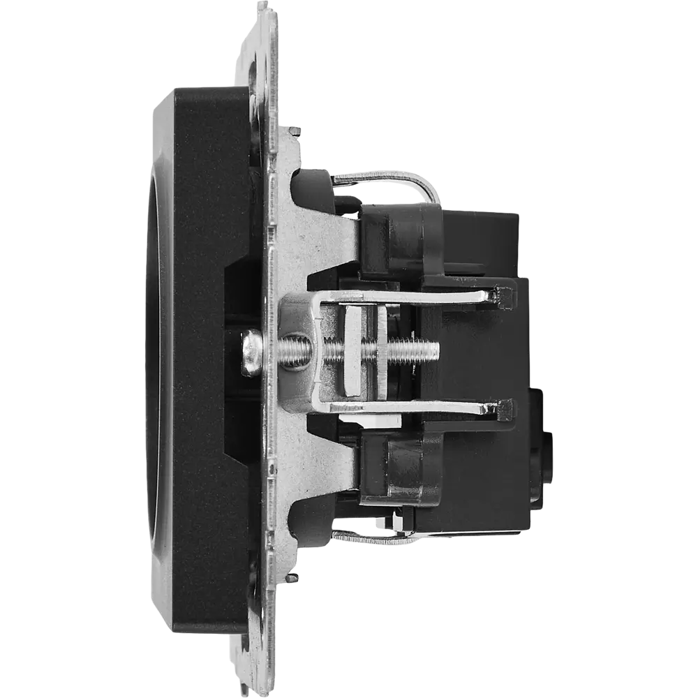 Розетка IEK Brite черная встраиваемая с заземлением 87761555 STLM-1109401 - Вид №2