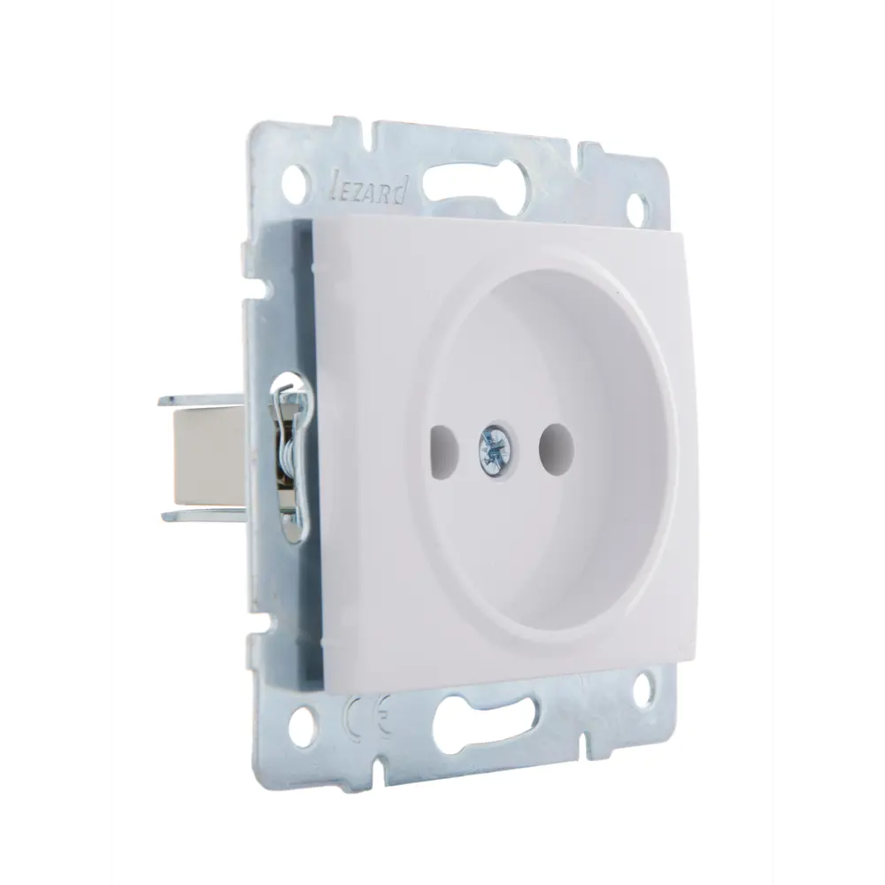 Розетка Lezard Karina без заземления цвет белый STLM-2010925 - Вид №2