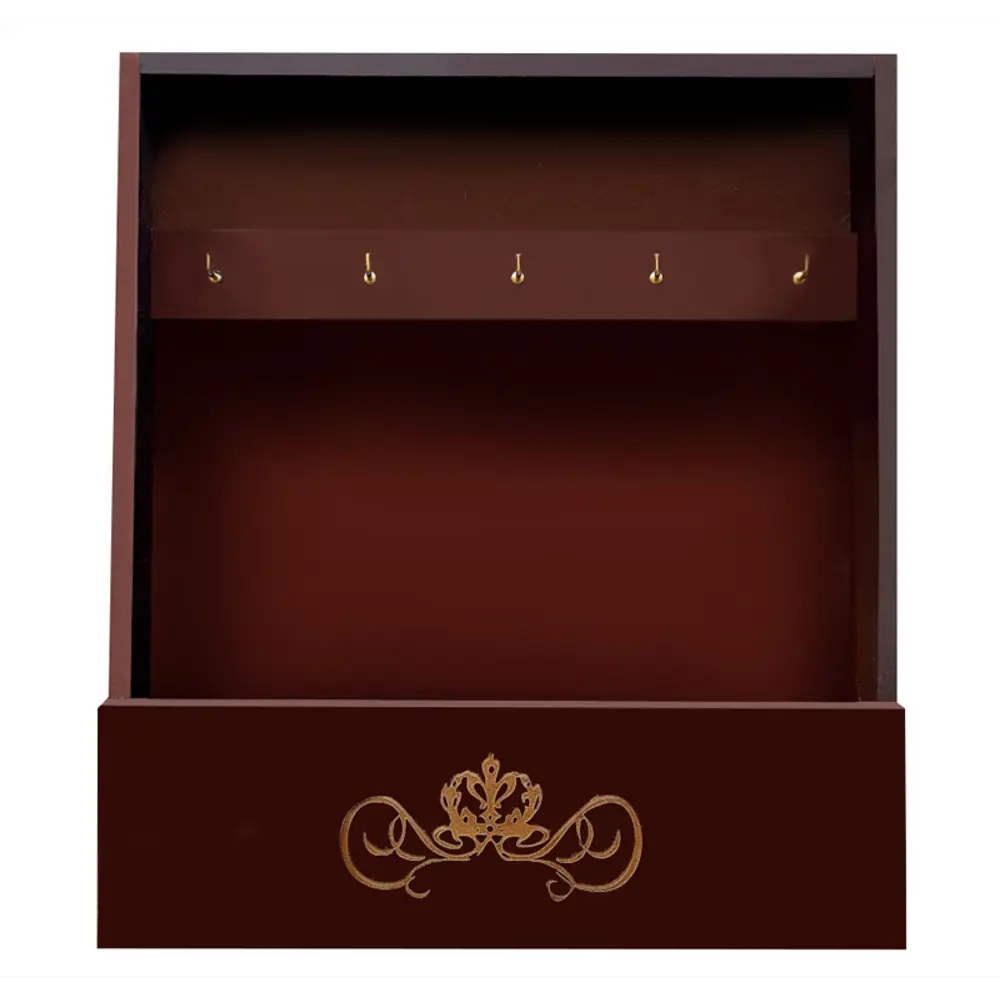 Ключница с полкой 22x28x6 мм МДФ цвет коричневый Santreyd STLM-2195821