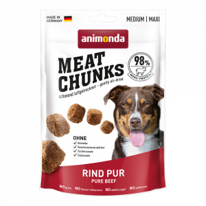 ПР0056570 Лакомство для собак Meat Chunks Pure Beef мясные кусочки, говядина 80г Animonda