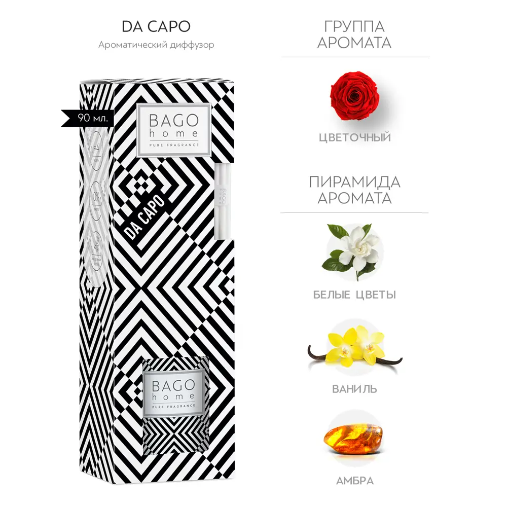 Ароматический диффузор Bago Home Da Capo 90 мл STLM-2052085 - Вид №1