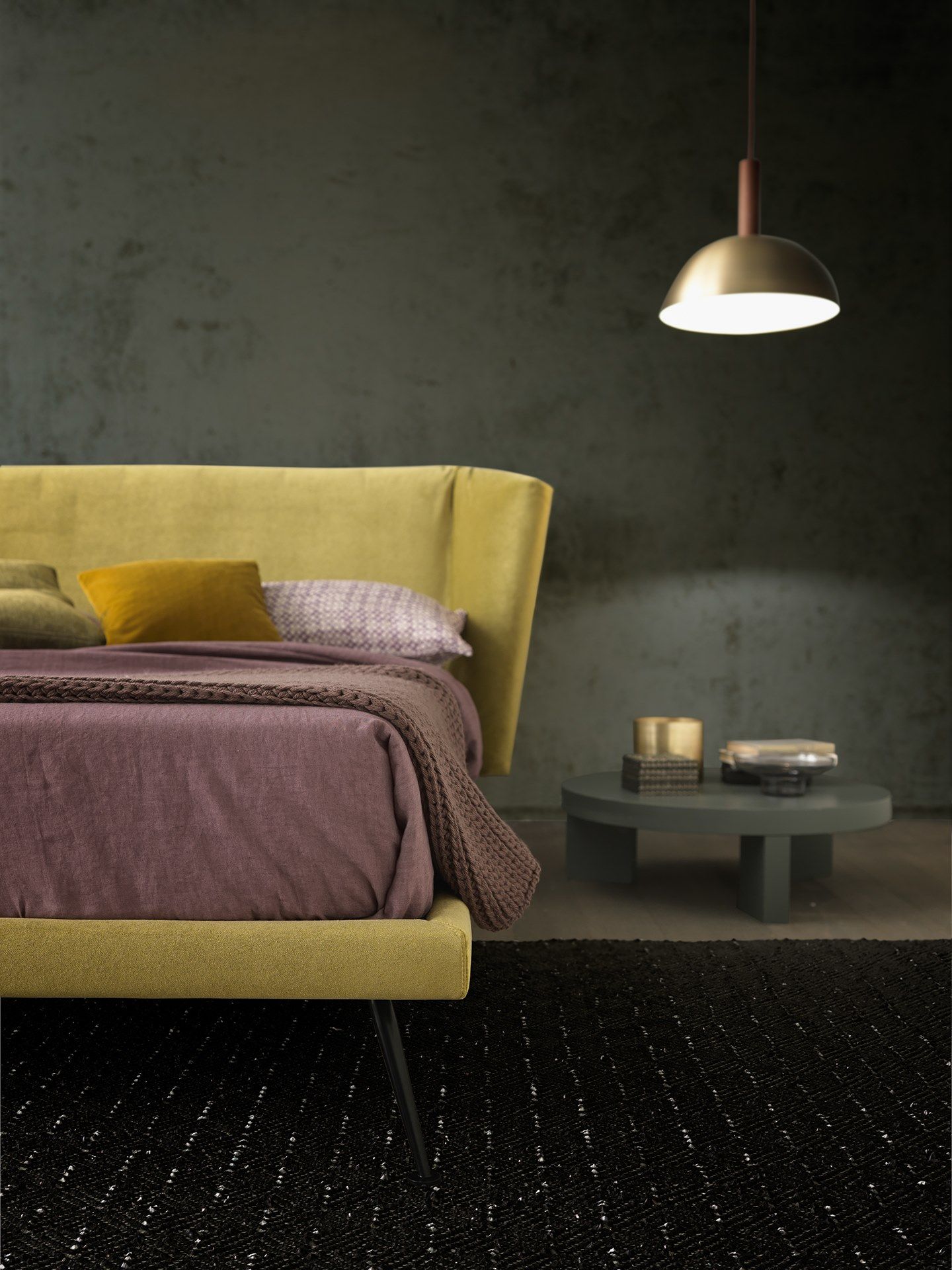 Двуспальная кровать из ткани с мягким изголовьем VALENTINI ARCH-00133411 - Вид №3