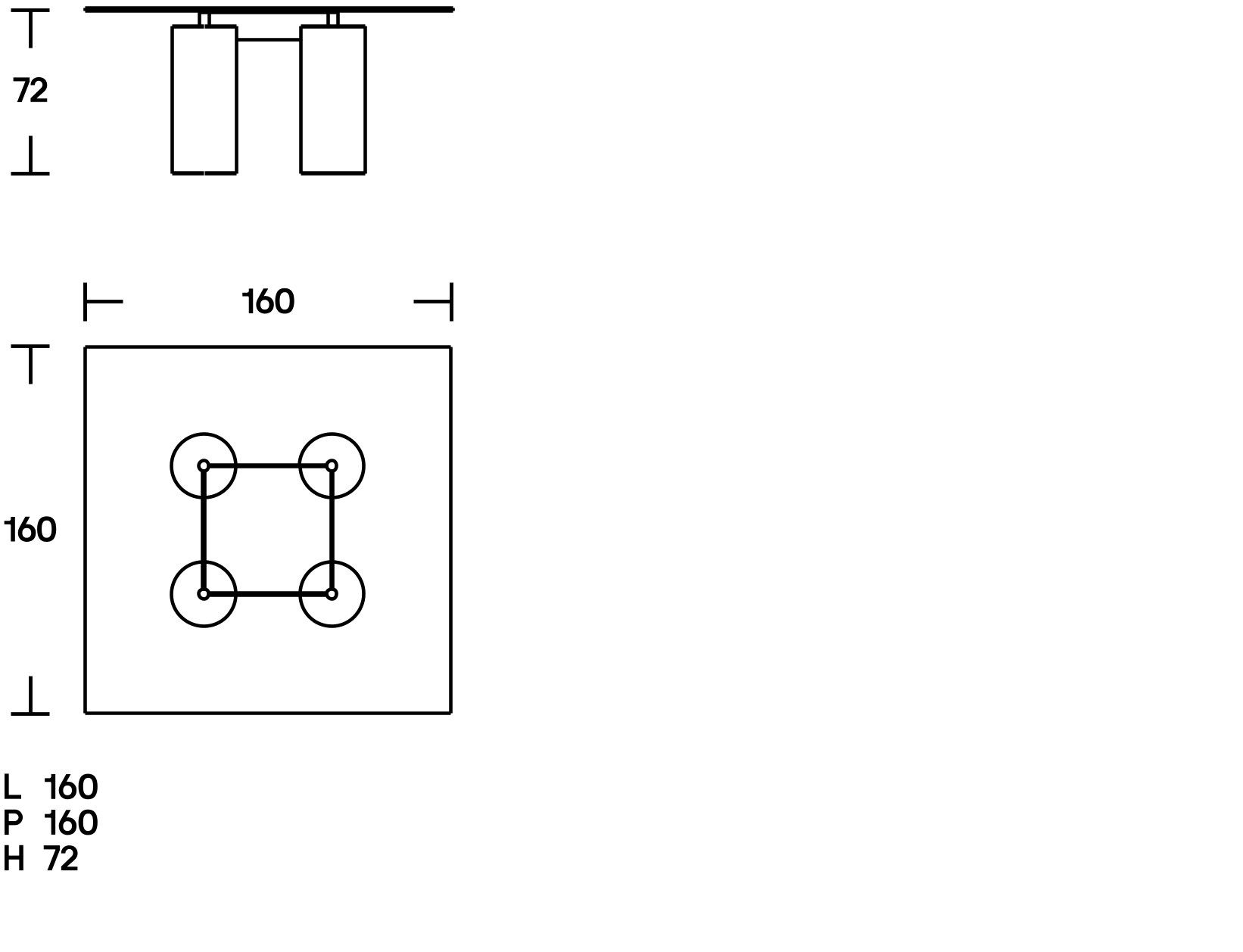 Стеклянный квадратный стол с основанием в прохладном ACERBIS SERENISSIMO ARCH-00071871 - Вид №8