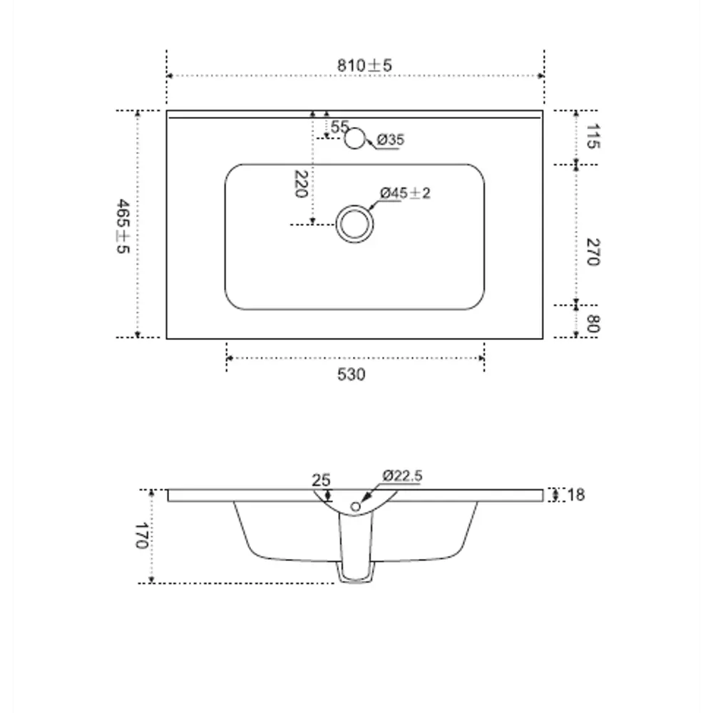 Раковина AM.PM Struktura для тумбы 80 см в белом цвете 86746440 STLM-0071204 - Вид №8