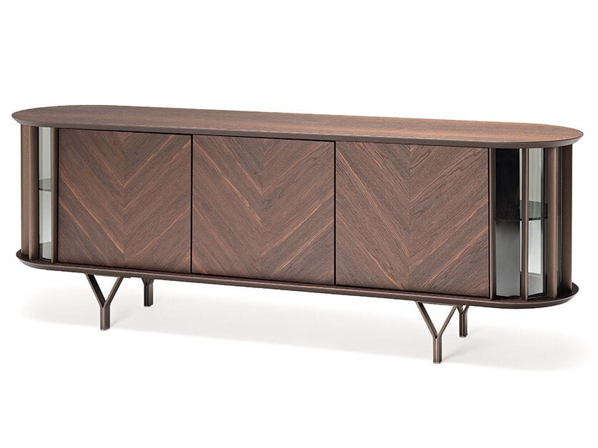 Шкаф из грецкого ореха с распашными дверями Cattelan italia Costes ARCH-00150232