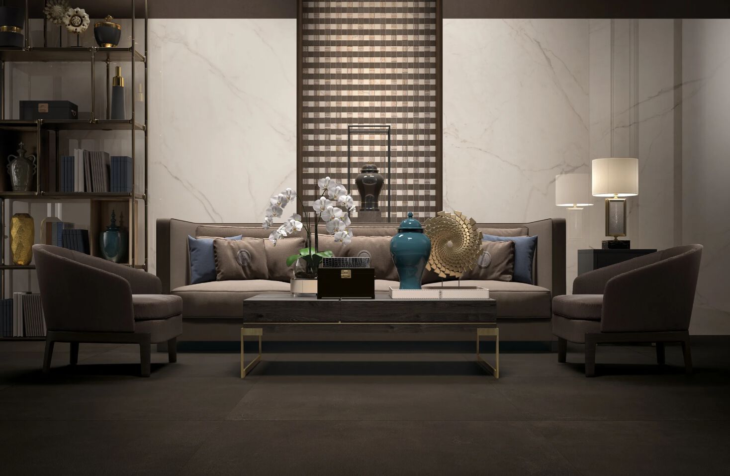 Пол / напольное покрытие из керамогранита с мраморным эффектом LaFaenza TREX3 ARCH-00100286 - Вид №4