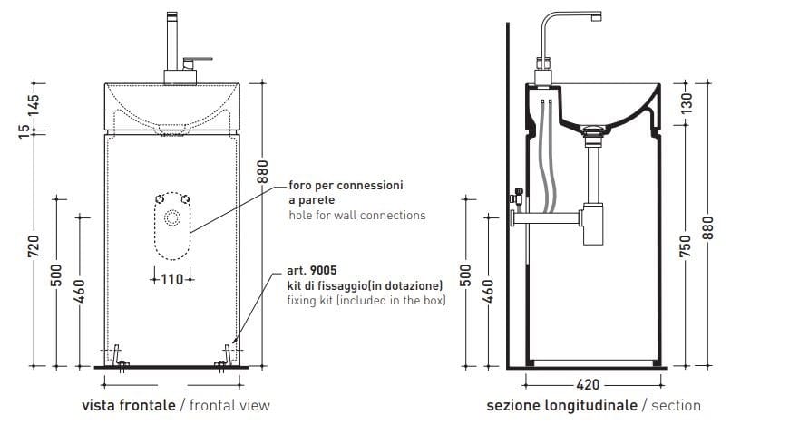 Керамическая круглая отдельно стоящая раковина Ceramica Flaminia Twin ARCH-00066511 - Вид №3