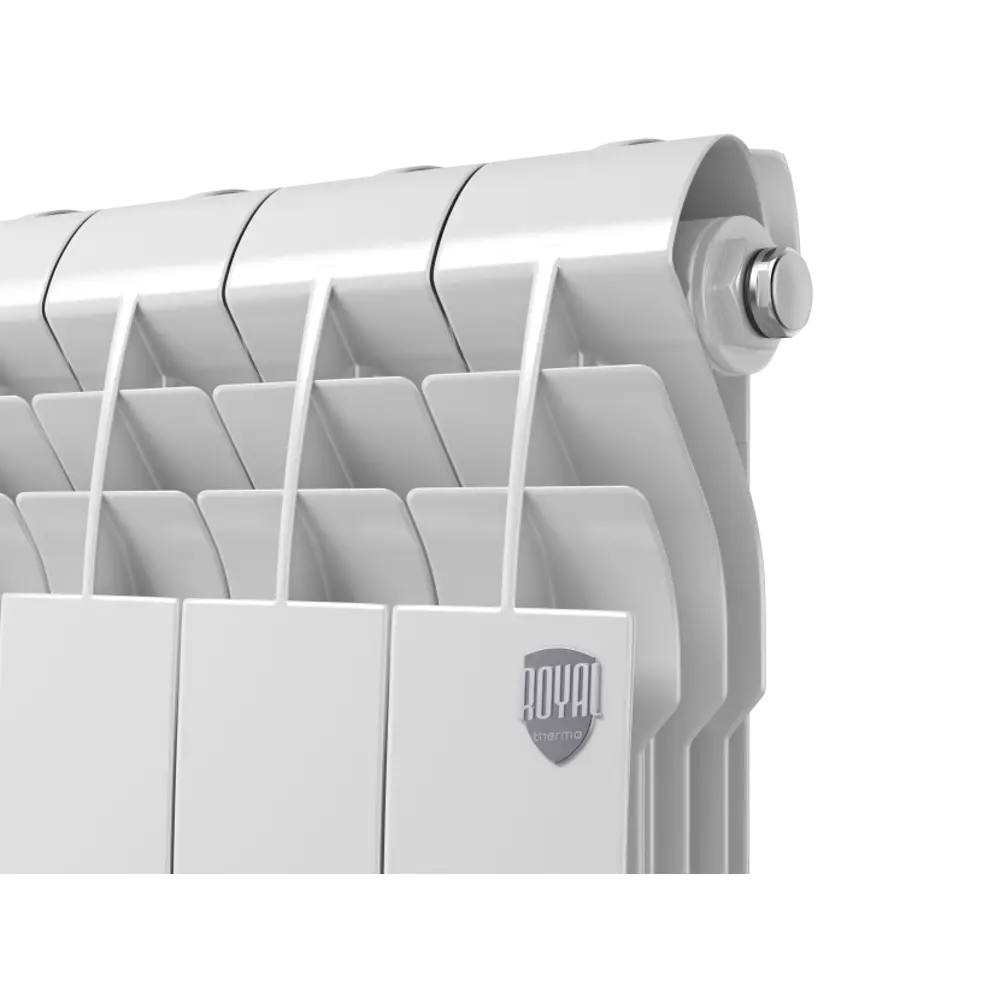 Радиатор секционный Royal Thermo Biliner Alum 500/87 6 секций боковое подключение алюминий белый 82258105 STLM-2029768 - Вид №6