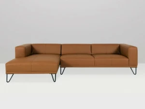 Recor Home 3-х местный кожаный диван с шезлонгом