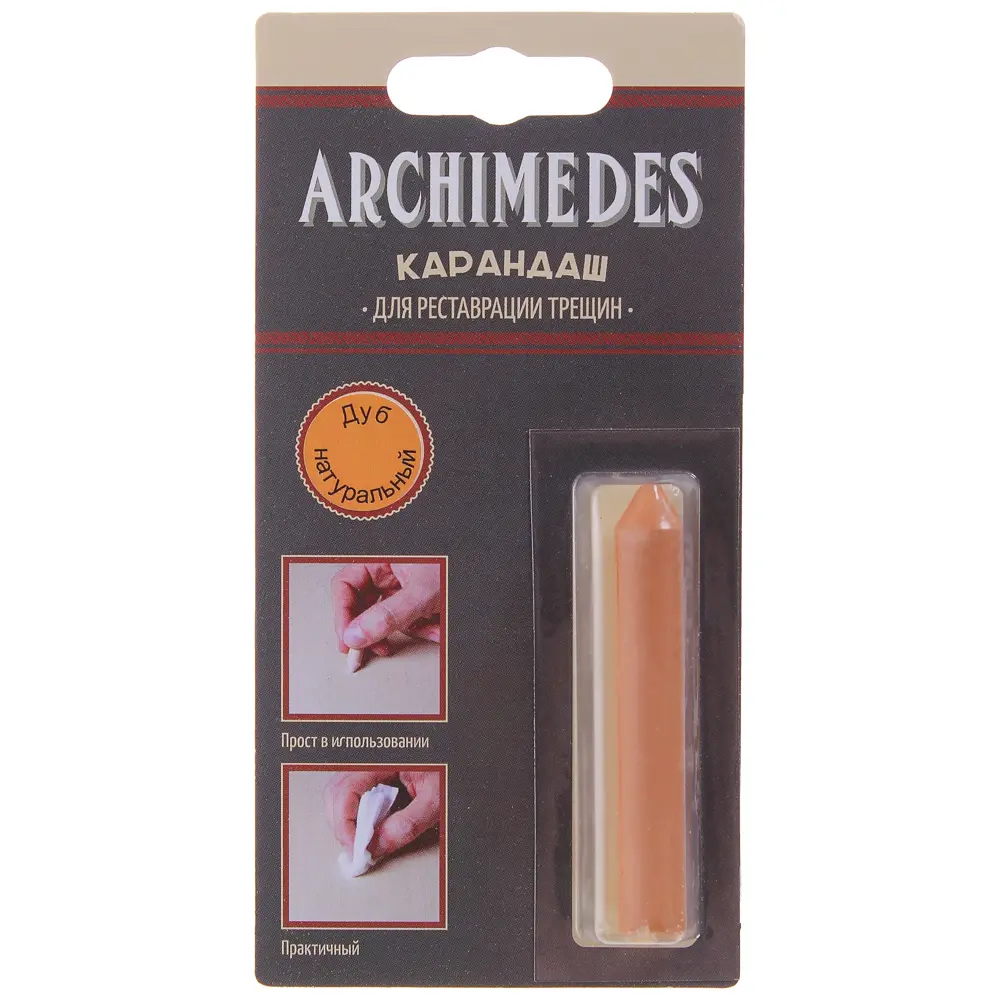 Карандаш восковой для реставрации трещин дуб натуральный ARCHIMEDES STLM-2106297