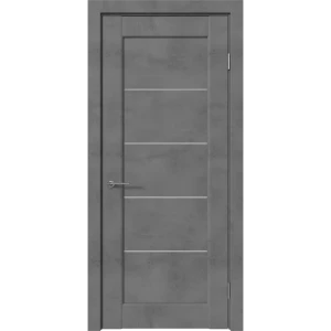 Дверь межкомнатная остеклённая с замком и петлями в комплекте Сохо 40x200 см ПВХ цвет лофт темный 85599840 STLM-2075279