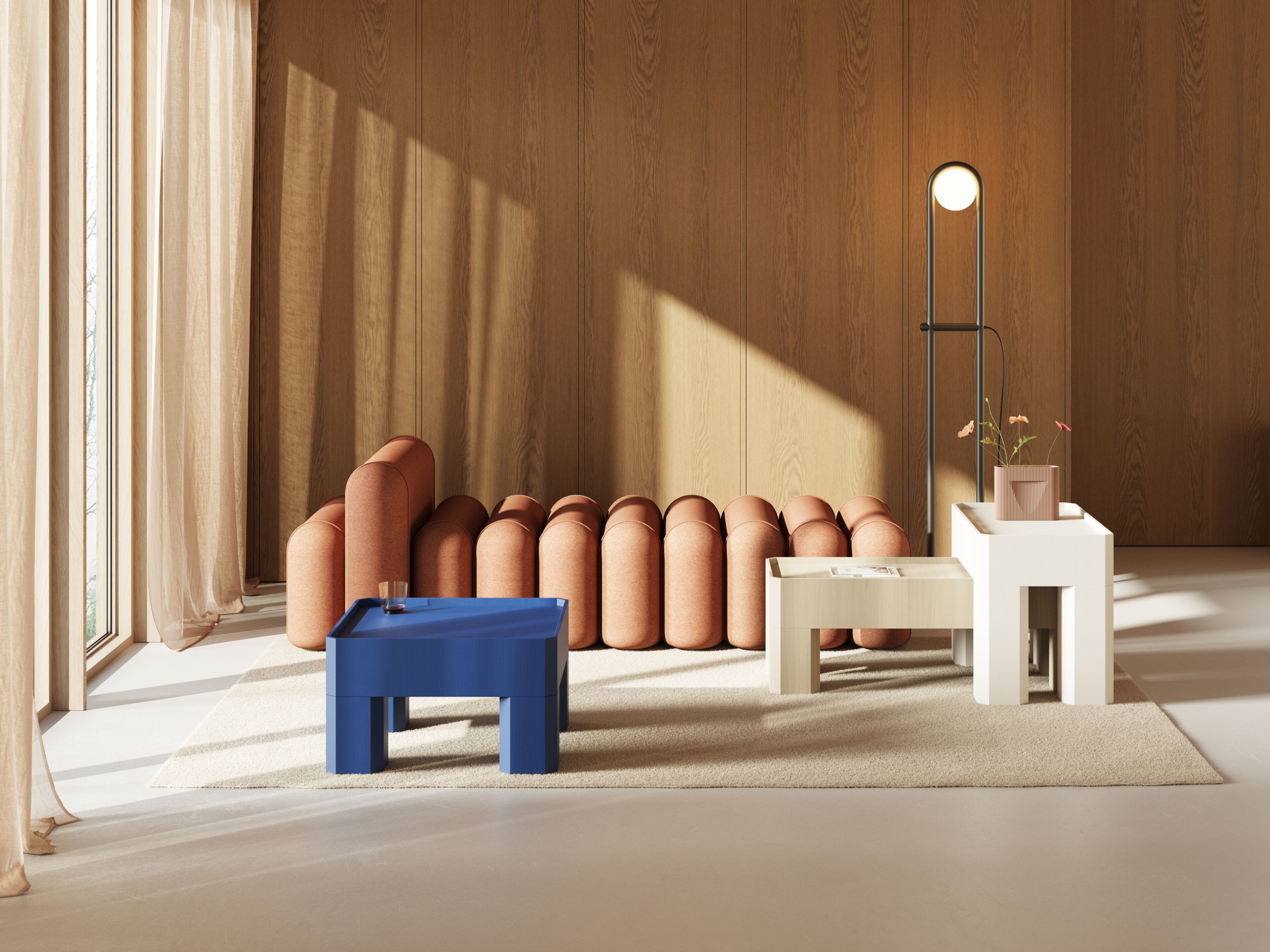 Деревянный квадратный низкий журнальный столик Joyf блок ARCH-00017003