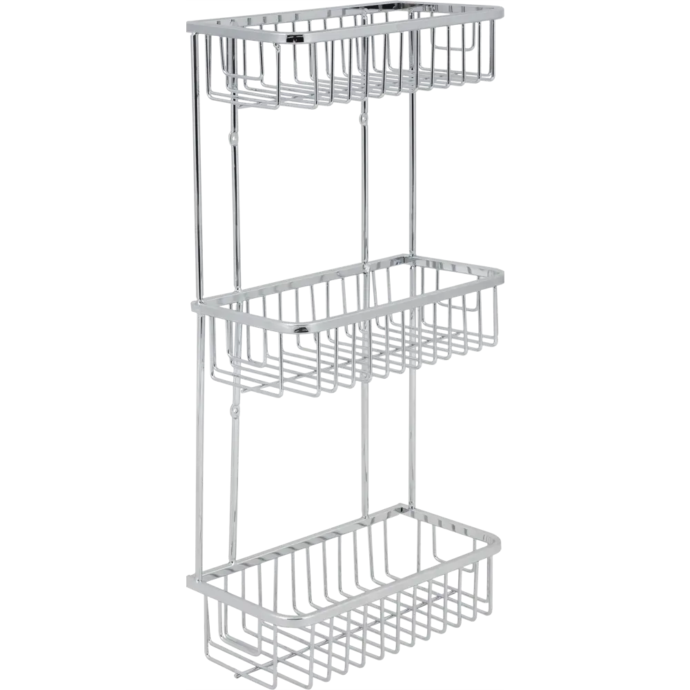 Полка для ванной комнаты Verran прямоугольная трёхъярусная, 25x54.5x13.3 см Без серии STLM-2089829