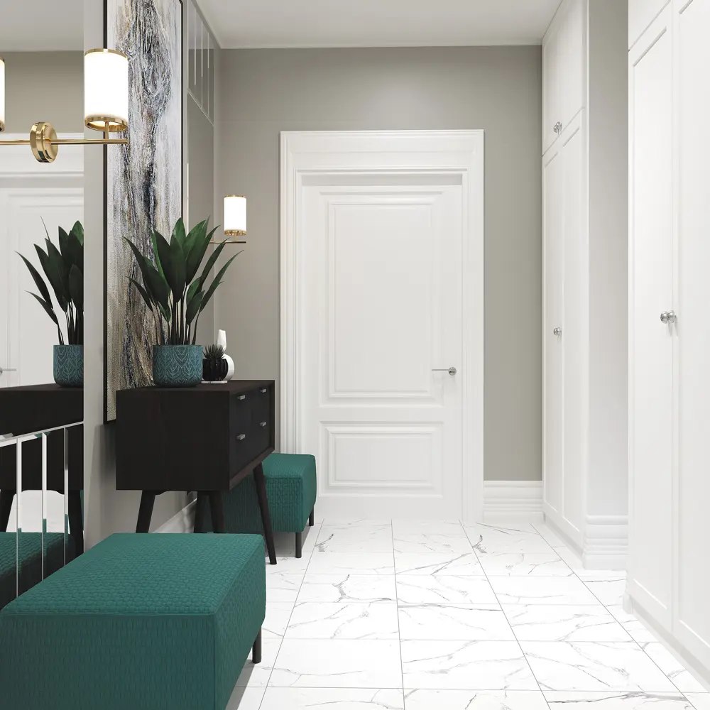 Глазурованный керамогранит Artens Dina 42x42 см 1.58 м² матовый цвет белый STLM-2146414 - Вид №5