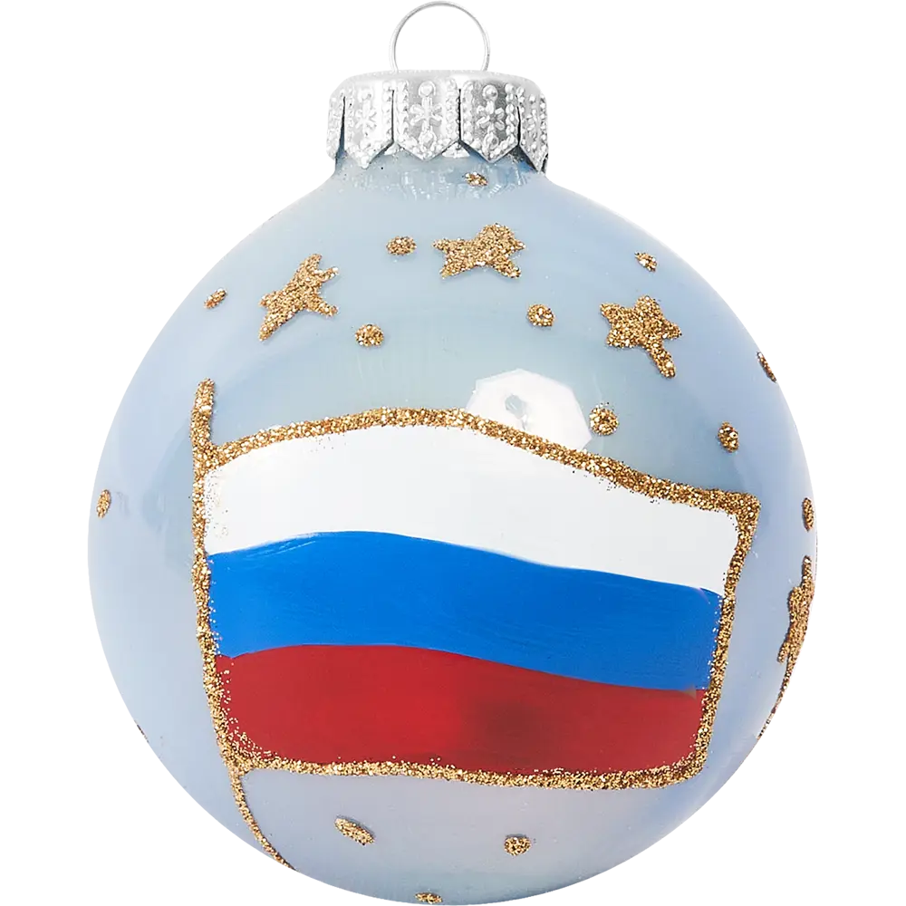 Шар ёлочный Триколор КУ-80-80836 стекло 8.5 см КОЛОМЕЕВ STLM-2198406