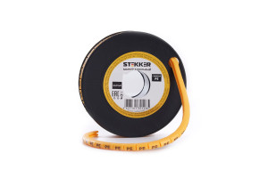 16240122 Кабель-маркер PE для провода сеч.4мм, желтый, CBMR40-PE 39122 STEKKER