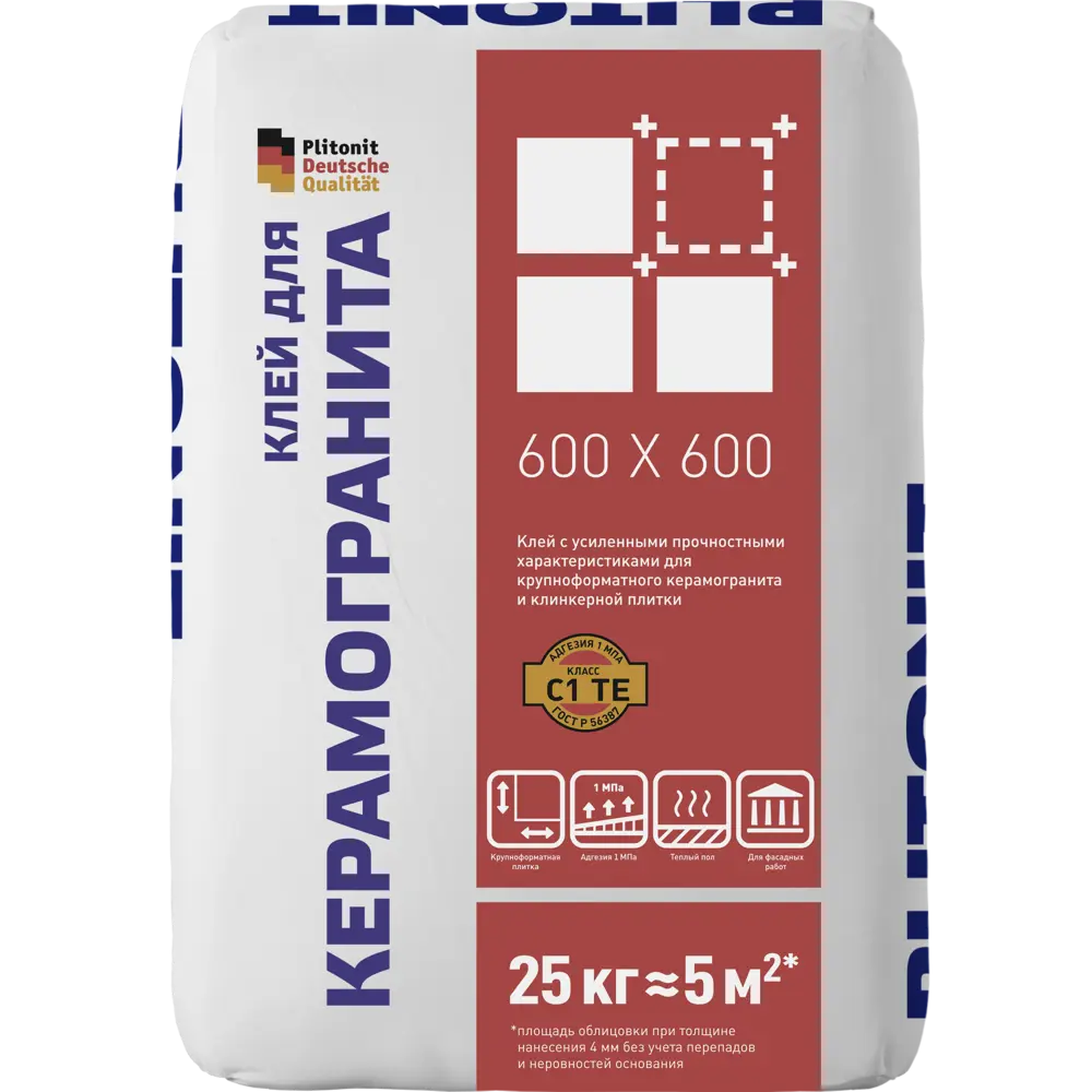 Клей для керамогранита Plitonit 25 кг STLM-2132317
