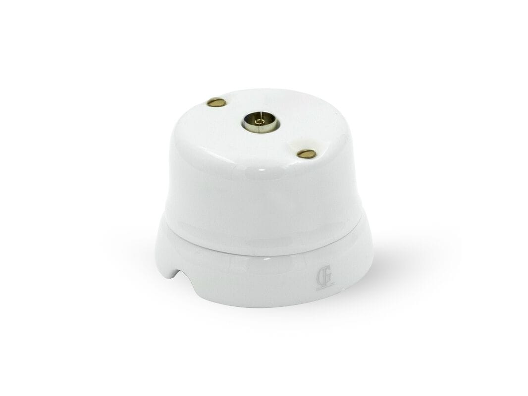 ТВ коаксиальный разъем женский / мужской GI Gambarelli White Italy ARCH-00036202